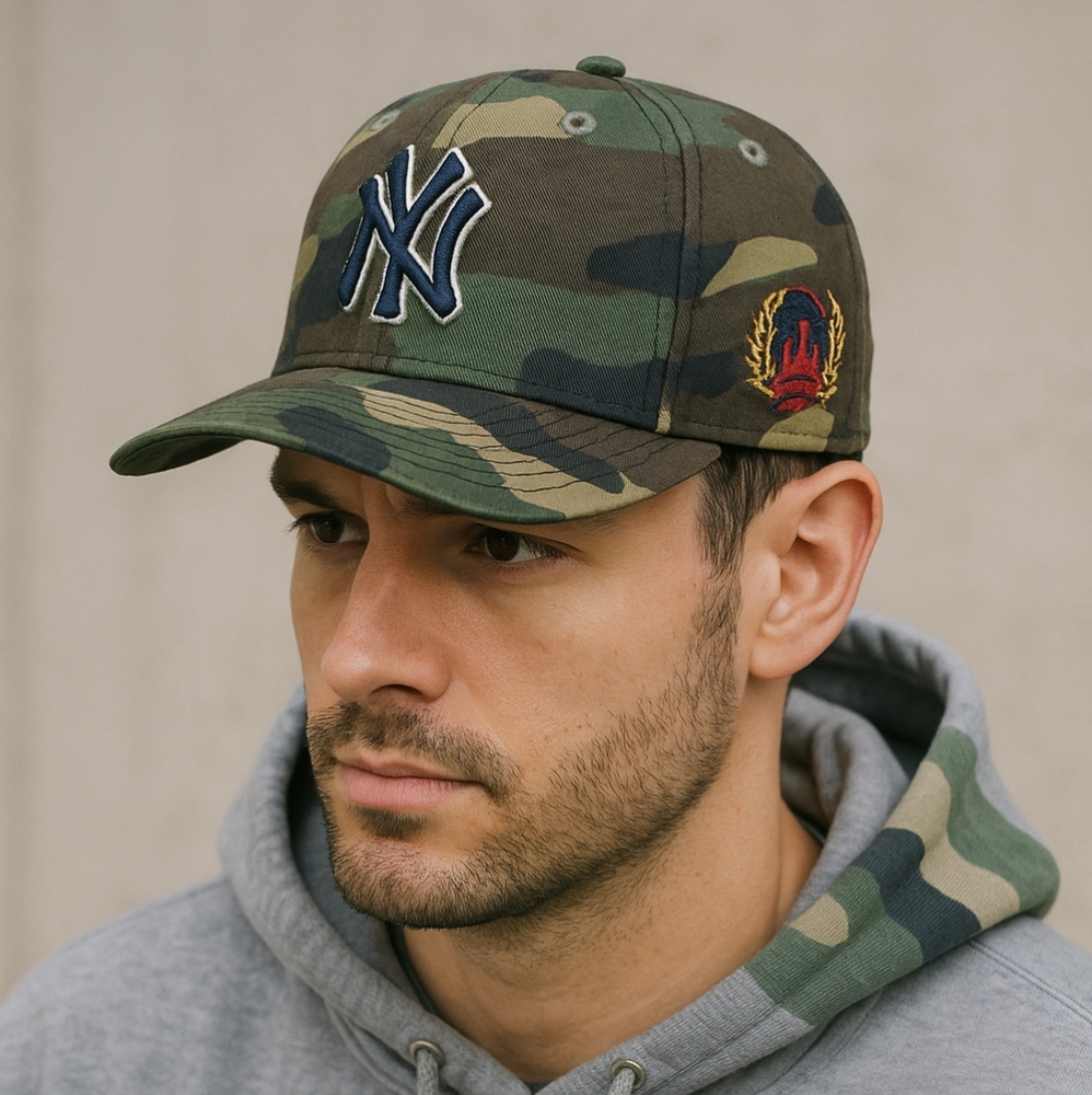New York Yankees Mens Hat Cap New Era MLB 59Fifty Fitted - Size 7 1/4 Camouflage